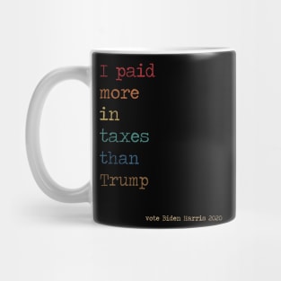 I paid more in taxes than Trump Vote Biden Harris 2020 Mug